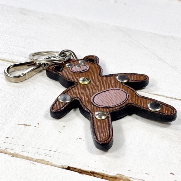 Authentic Prada Brown Bear Saffiano Trick Bag Charm - Picture 7 of 11